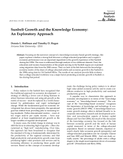 Sunbelt Growth and the Knowledge Economy