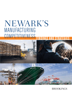 NeWArk`s MAnufAcTuring CoMpeTiTiveness