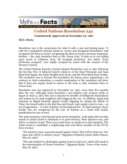 Resolution 242 - Myths and Facts