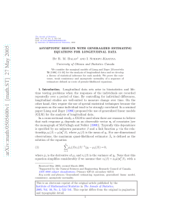 Asymptotic results with generalized estimating