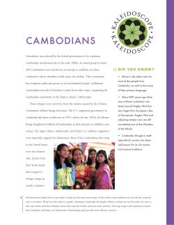 cambodians - The Center for New North Carolinians