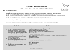History Overview Full - St John`s CE (Aided) Primary School