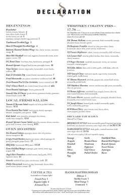 BEGINNINGS local fresh salads OVEN ROASTED THIRTEEN
