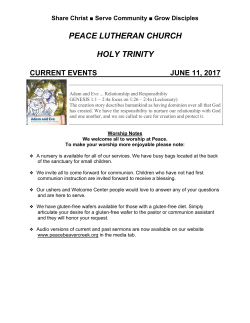 Current Events - Peace Lutheran Church