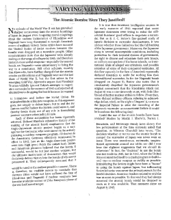 The Atomic Bombs: Were They Justified?