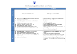 Latin and Spanish Overview: Year 6 | PDF