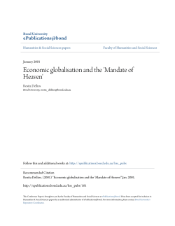 Economic globalisation and the `Mandate of Heaven`