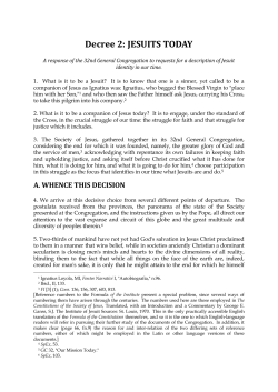 Decree 2: JESUITS TODAY