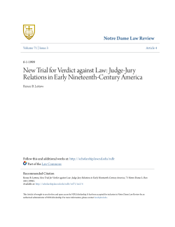 New Trial for Verdict against Law: Judge-Jury