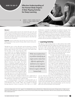 Effective Understanding of the Human Body Organs: A Role