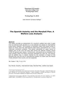 The Spanish Autarky and the Marshall Plan. A Welfare Loss