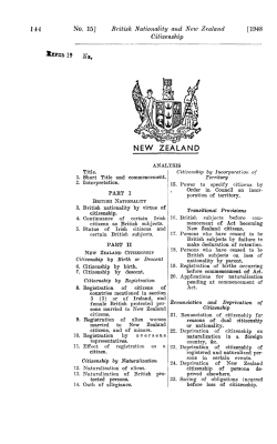 1948 No 15 British Nationality and New Zealand Citizenship