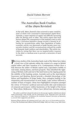 The Australian Bank Crashes of the 1890s Revisited