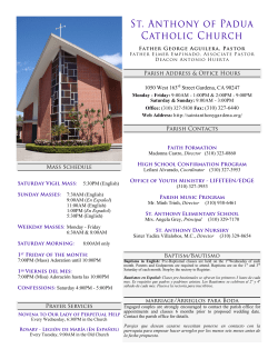 1050 West 163rd Street Gardena, CA 90247 marriage/Arreglos para