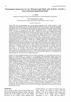 Chronological framework for the Witwatersrand Basin and environs