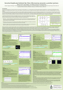 Inverted duplicated deleted 8p: How Microarray