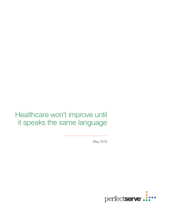 Healthcare won`t improve until it speaks the same