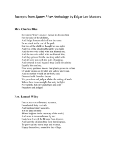 Excerpts from Spoon River Anthology by Edgar