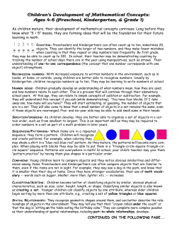 Children`s Development of Mathematical Concepts: Ages 4