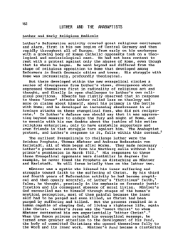 luther and the anabaptists