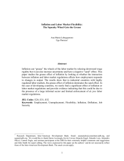1 Inflation and Labor Market Flexibility: The Squeaky Wheel Gets the