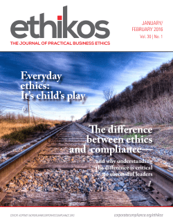 The difference between ethics and compliance&mdash; Everyday ethics