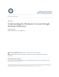 Understanding the Abrahamic Covenant through the Book of Mormon