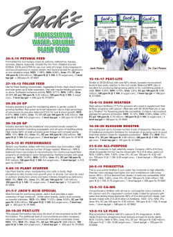 PROFESSIONAL WATER-SOLUBLE PLANT FOOD