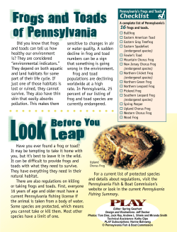 Frogs and Toads of Pennsylvania