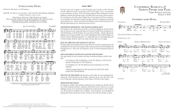 1st Sunday of Lent - Cathedral Basilica of Saints Peter and Paul