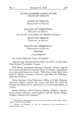 State v. Hemenway - Oregon Appellate Court Opinions