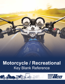 Motorcycle Key Blank Reference