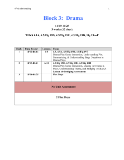 Block 3: Drama