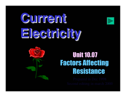 Factors Affecting Resistance