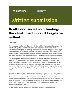 The King`s Fund spending review submission