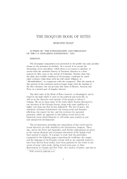 the iroquois book of rites