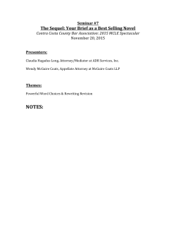 The Sequel - Contra Costa County Bar Association