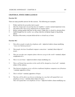 EXERCISE ANSWER KEY - CHAPTER 10 105 CHAPTER 10 -