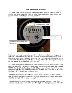 How to Read Your New Meter Your water meter can