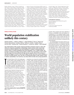 World population stabilization unlikely this century