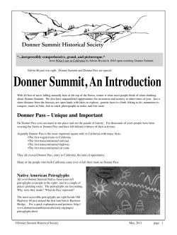 Donner Summit, An Introduction - Donner Summit Historical Society