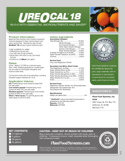 UreoCal 8.5x11 - Plant Food Systems
