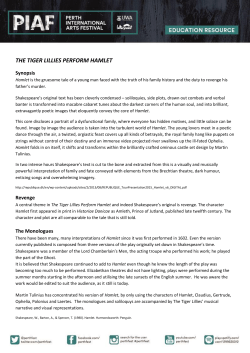 the tiger lillies perform hamlet - 2016 Perth International Arts Festival