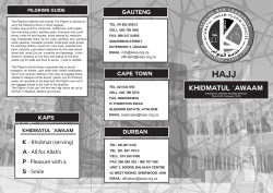 HAJJ - Khidmatul `Awaam