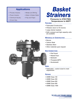 Basket Strainers - Hellan Strainer