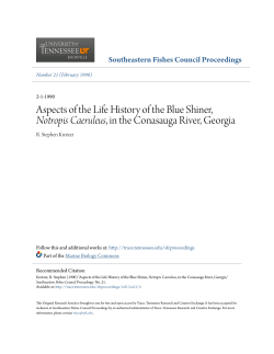 Aspects of the Life History of the Blue Shiner, Notropis Caeruleus, in