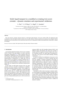 Solid&ndash;liquid transport in a modified co-rotating twin