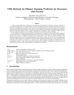 L Gaul " CMS methods for efficient damping prediction for structures