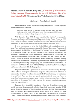 Evolution of Government Policy towards
