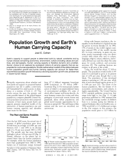 Population Growth and Earth`s Human Carrying Capacity